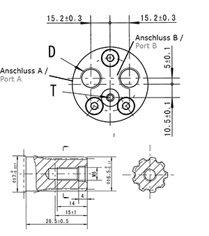 Dimension Moteur hydraulique orbitaux CPMMS20SH