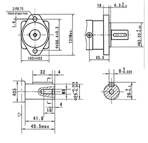 Abmessung Hydraulikmotor CPMSA315C25