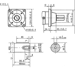 Dimensions Moteur hydraulique orbitaux CPMSW315C