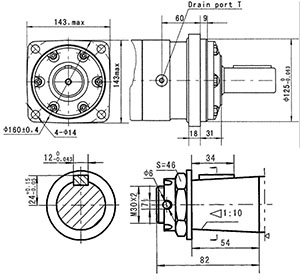 Dimensiones Motor Hidráulico CPMT200K