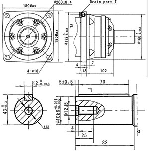 Dimensiones Motor Hidráulico CPMTW250C