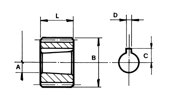 Abmessungen Kupplung für Hydraulik Pumpe Gr. 3 / Getriebe / Vorsatzlager innen konisch 1:5