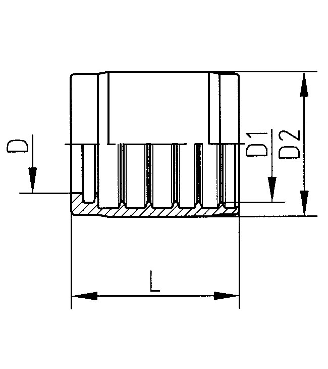 Dimension Swage ferrule, non skive, for 1SN, 2SN and 2SC