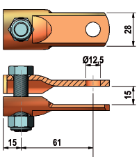 DImensions Chape pour cylindre de frein HMZY