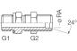 Preview: Bulkhead adapter BSP - metric 10L-1/2"