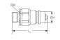 Preview: Steckkupplung, Stecker für Schnellkupplung BG 3, Außengewinde 12L, Typ HMSTK-ST3-NV2-18CEL12-12S