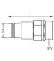 Preview: Bouchon d'accouplement à joint plat, bouchon pour raccord rapide BG 1, filetage femelle 1/4", type HMSTK-ST-FF04BSP06S