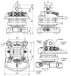 Preview: Rotatore per pinza per legno, pinza per tronchi, pinza di carico, 2,5 tonnellate, 760 Nm, 250 bar, 360°, fissaggio a flangia
