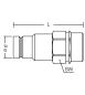 Preview: Quick Coupling, FlatFace design, Male, Group 2, 1/2" female BSP, Type HMSTK-VC-FF-IG1/2-10S