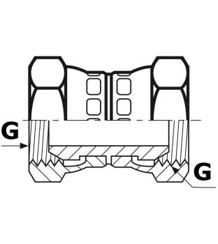 Gerader Stutzen, einstellbar 1/2"