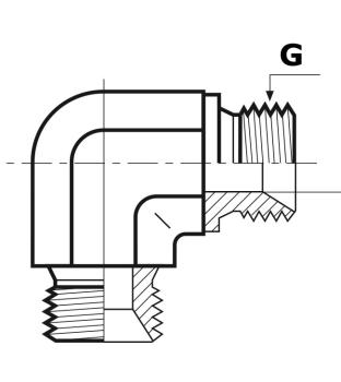 Elbow union, cone end 3/8"