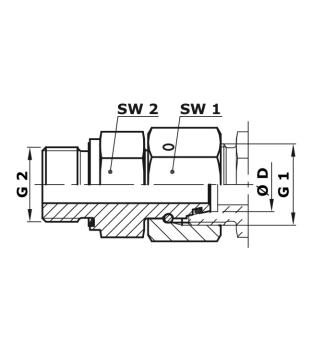 Swivel connector male BSPP thread 06L-G1/8"