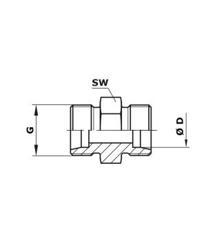 Straight union 15L