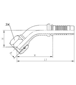 DKR45° - DN6 - G 3/8"