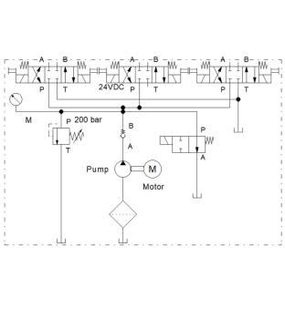 Hydraulikaggregat, Kompaktaggregat 3kW, 9,9 l/min, 12 Volt, 160 bar, Tankgröße wählbar, für einfach wirkenden Verbraucher - Kopie - Kopie - Kopie - Kopie - Kopie - Kopie