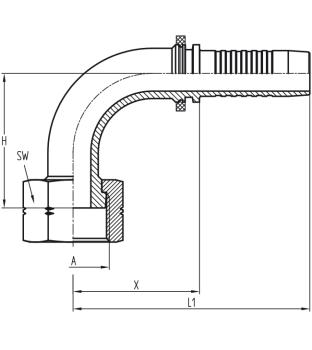 ORFS 90° - DN6 - 9/16"-18 UNF