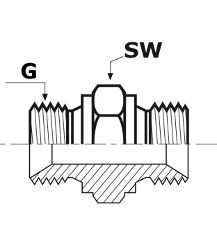 Straight union, cone end 1/4"