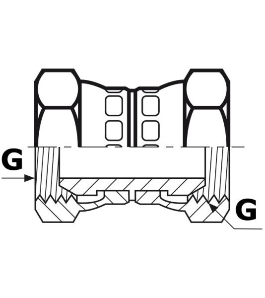 Gerader Stutzen, einstellbar 1/8"