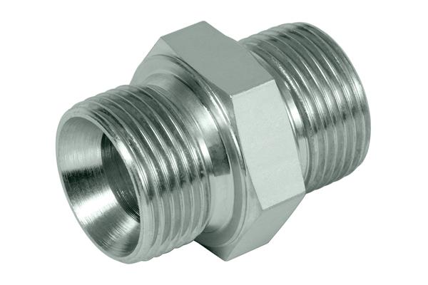 Straight reducer union, cone end 3/8"-1/2"