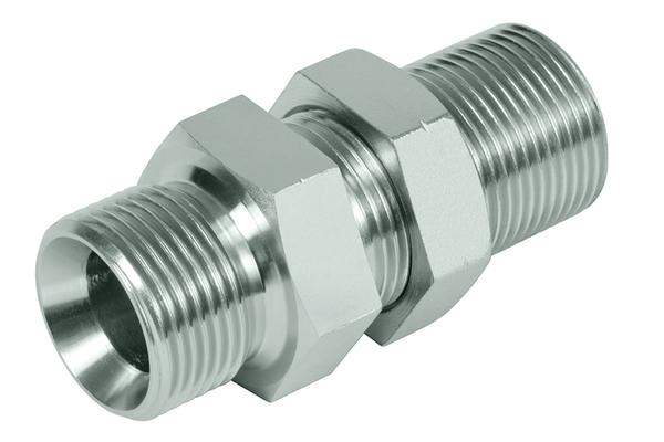 Product image Straight bulkhead union, cone end 1/4"