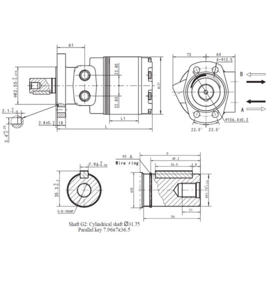 Motor hidráulico CMERF4U160CO