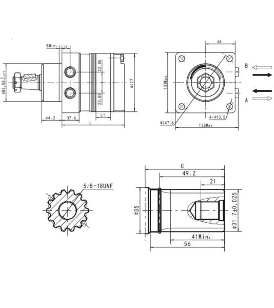 Motor hidráulico CMERWB750SH