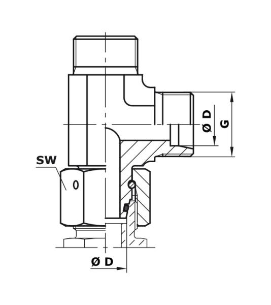 Einstellbare L-Verschraubung 08L