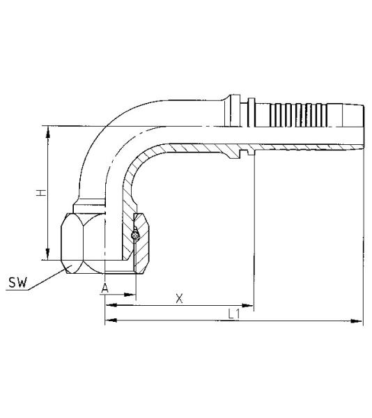 DKR90° - DN6 - G 1/4"