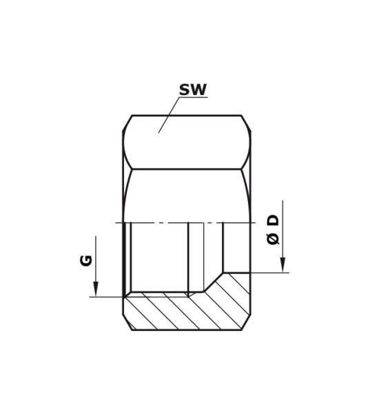 Union nut 15L