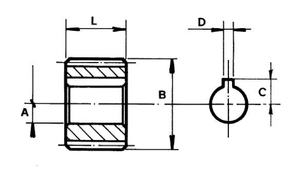 Acoplamiento para bomba hidráulica Gr. 2 / Caja de cambios / Rodamiento delantero interior cilíndrico, 14 dientes